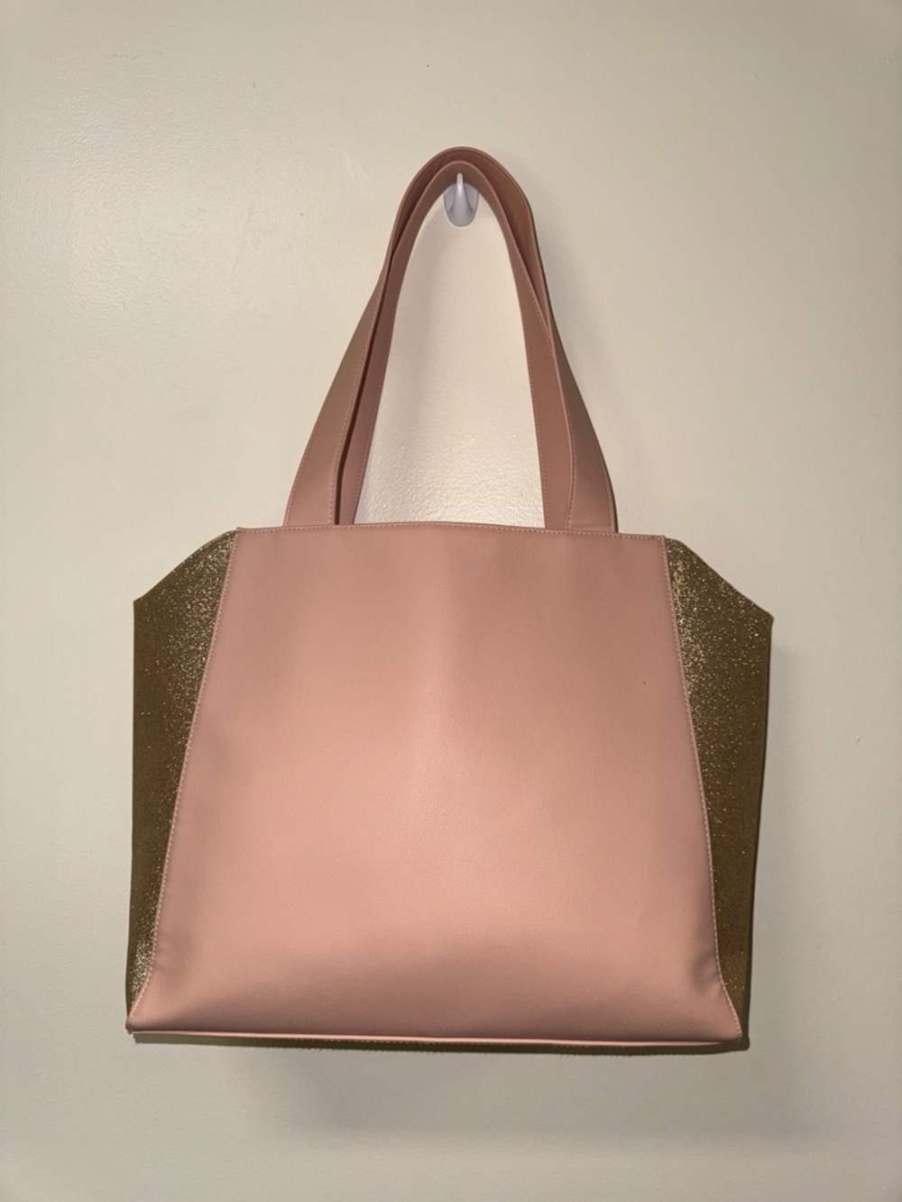Jimmy Choo Blush Pink Tote with Gold Glitter - Picture 4 of 7